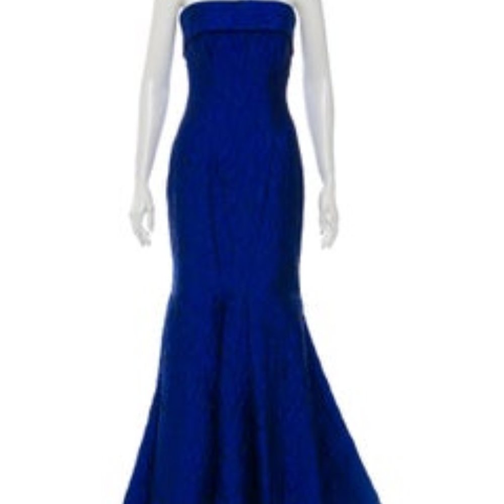 CH CAROLINA HERRERA Strapless Jacquard Gown